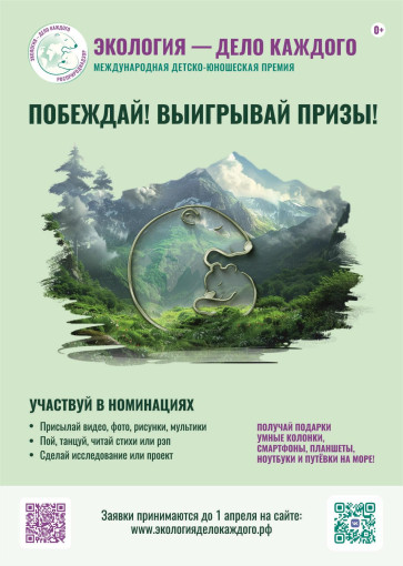 VI Международная  детско – юношеская премия «Экология – дело каждого».